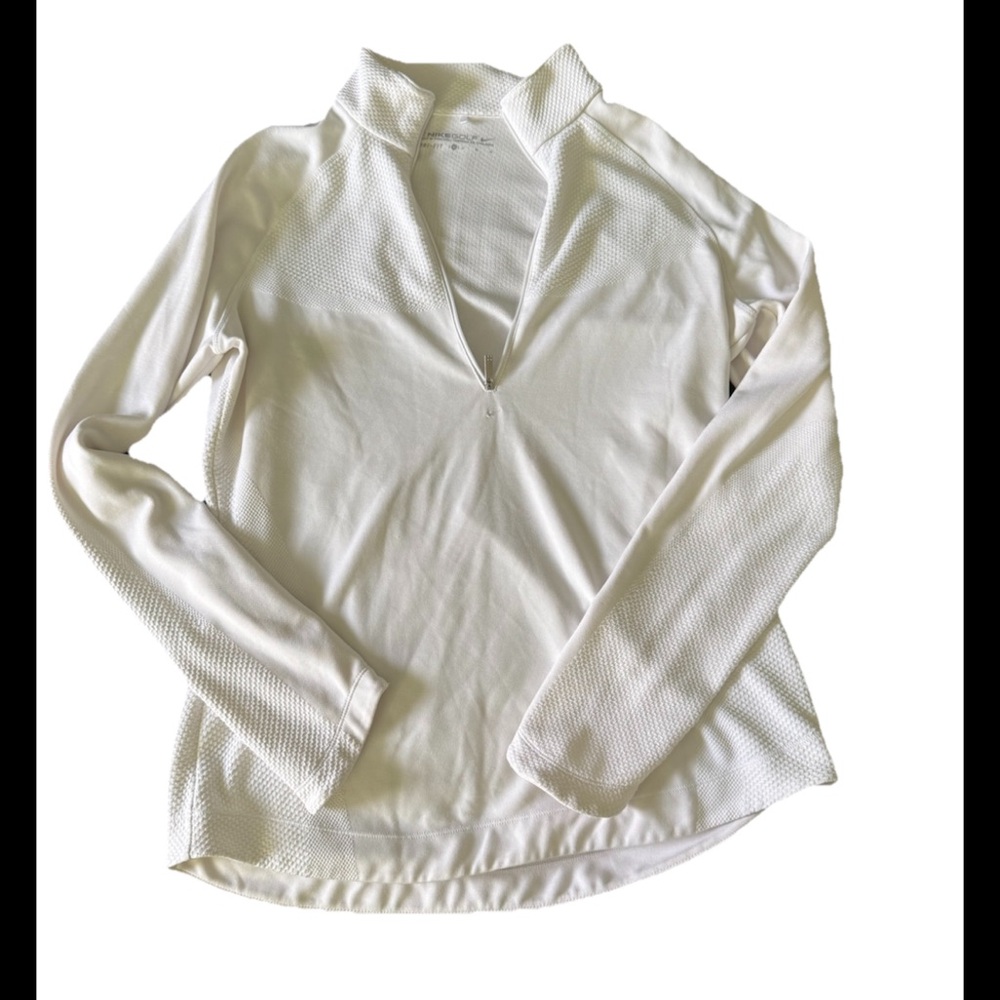 Nike Women’s Dry Dri-fit Pullover Womens Long Sleeve, White Size M Preowned